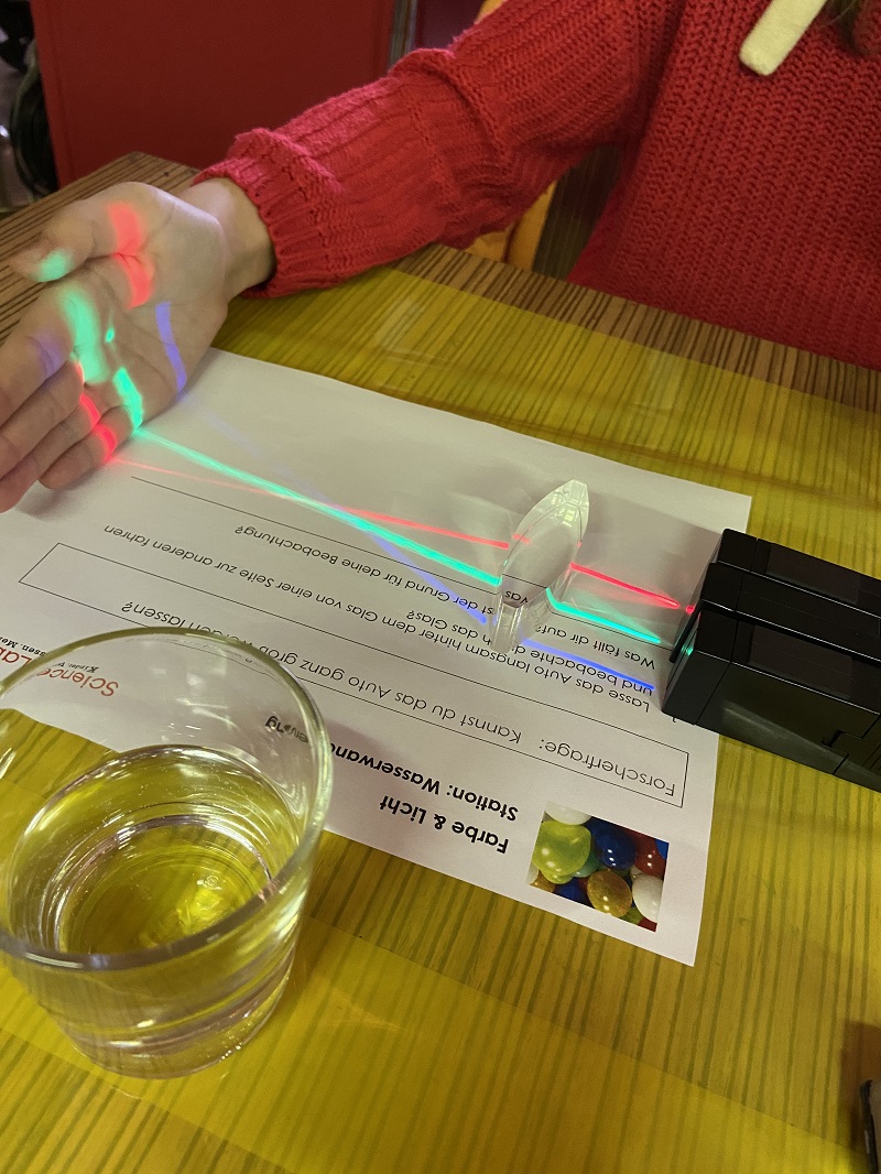 ScienceLab Licht-Experiment mit Sammellinse
